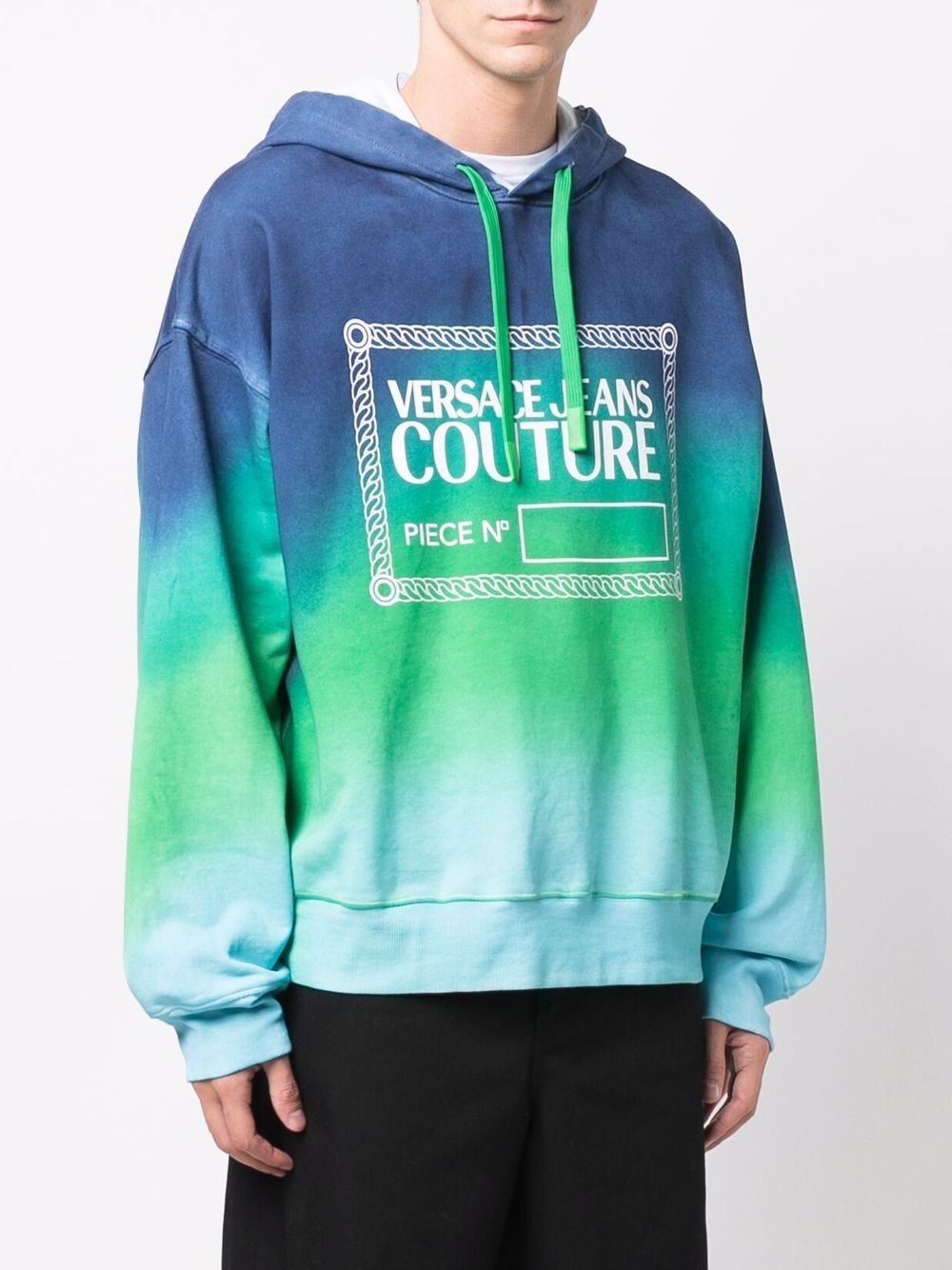 logo-print gradient hoodie - 3