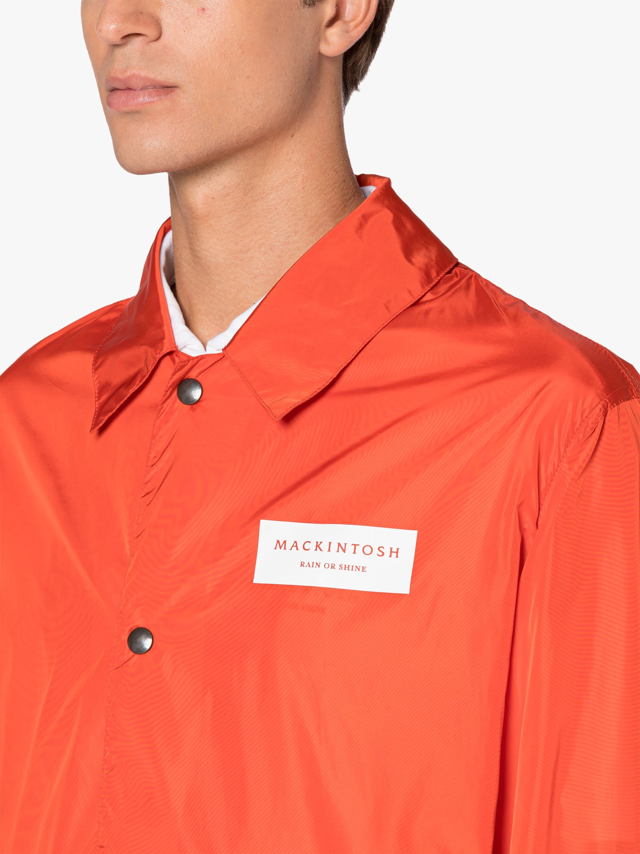 TEEMING ORANGE NYLON PACKABLE COACH JACKET - 4