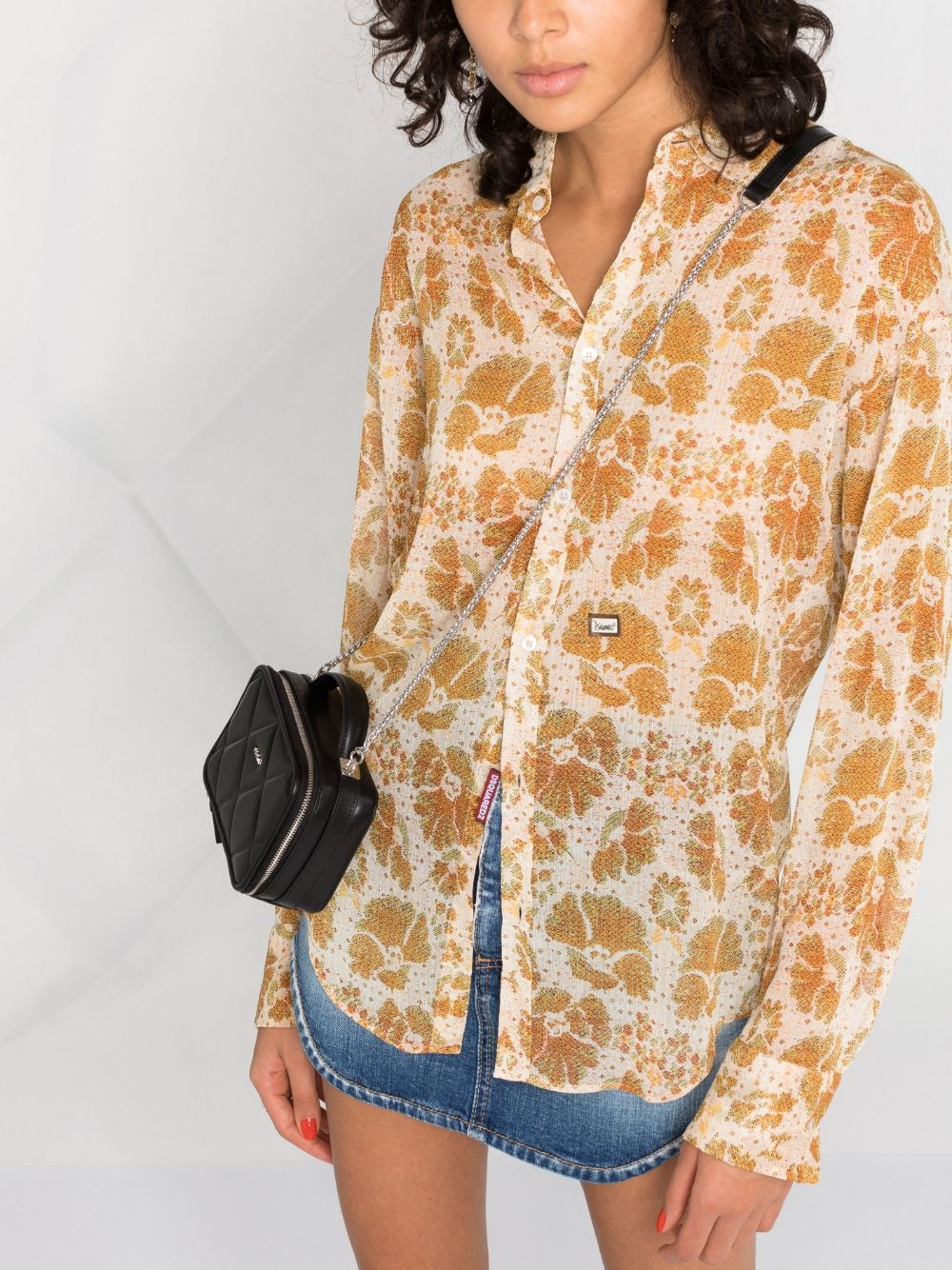 woven floral jacquard shirt - 5