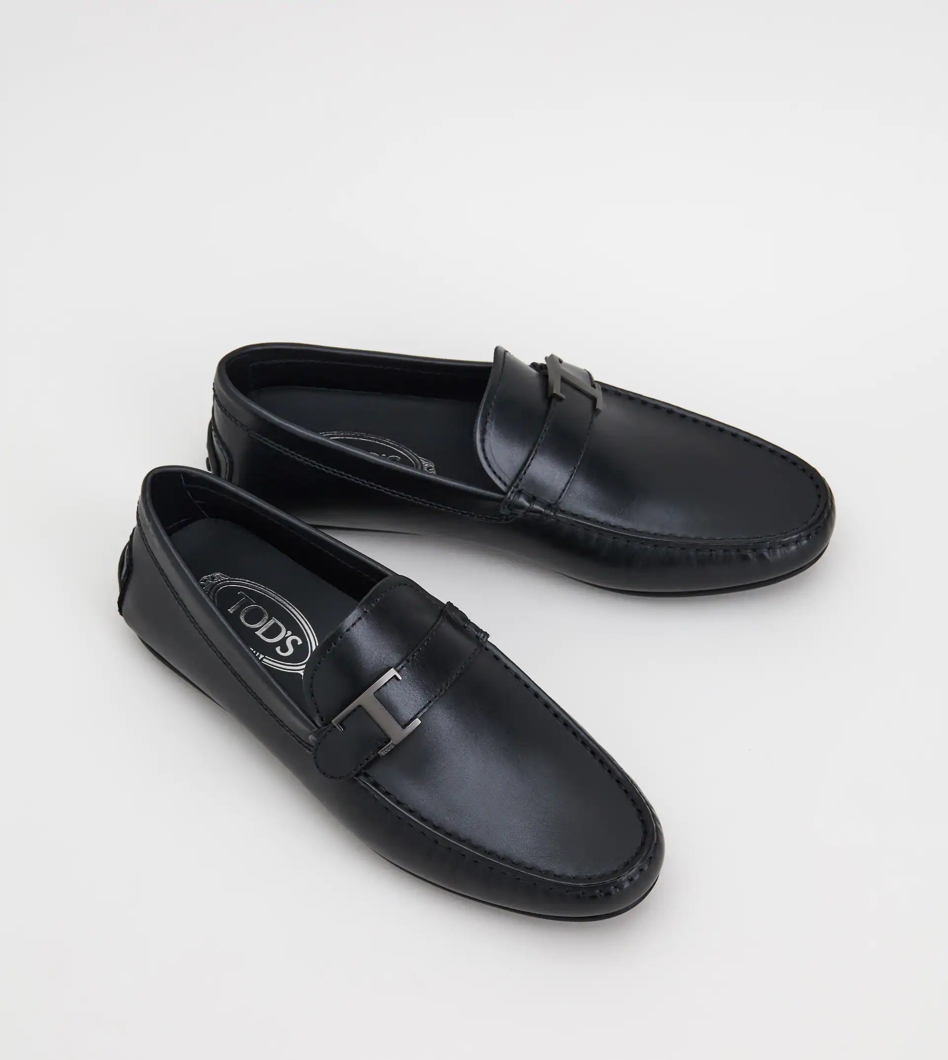 CITY GOMMINO DRIVING SHOES IN LEATHER - BLACK - 2