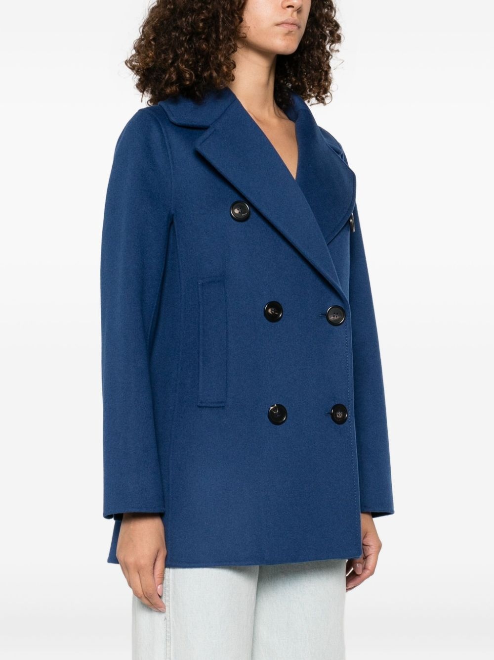 double-breasted wool coat - 3