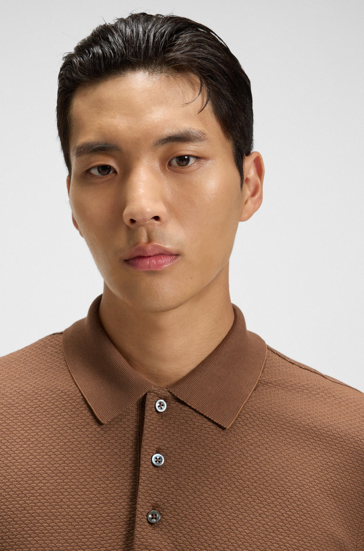 SLIM-FIT POLO SHIRT IN MERCERIZED COTTON - 3