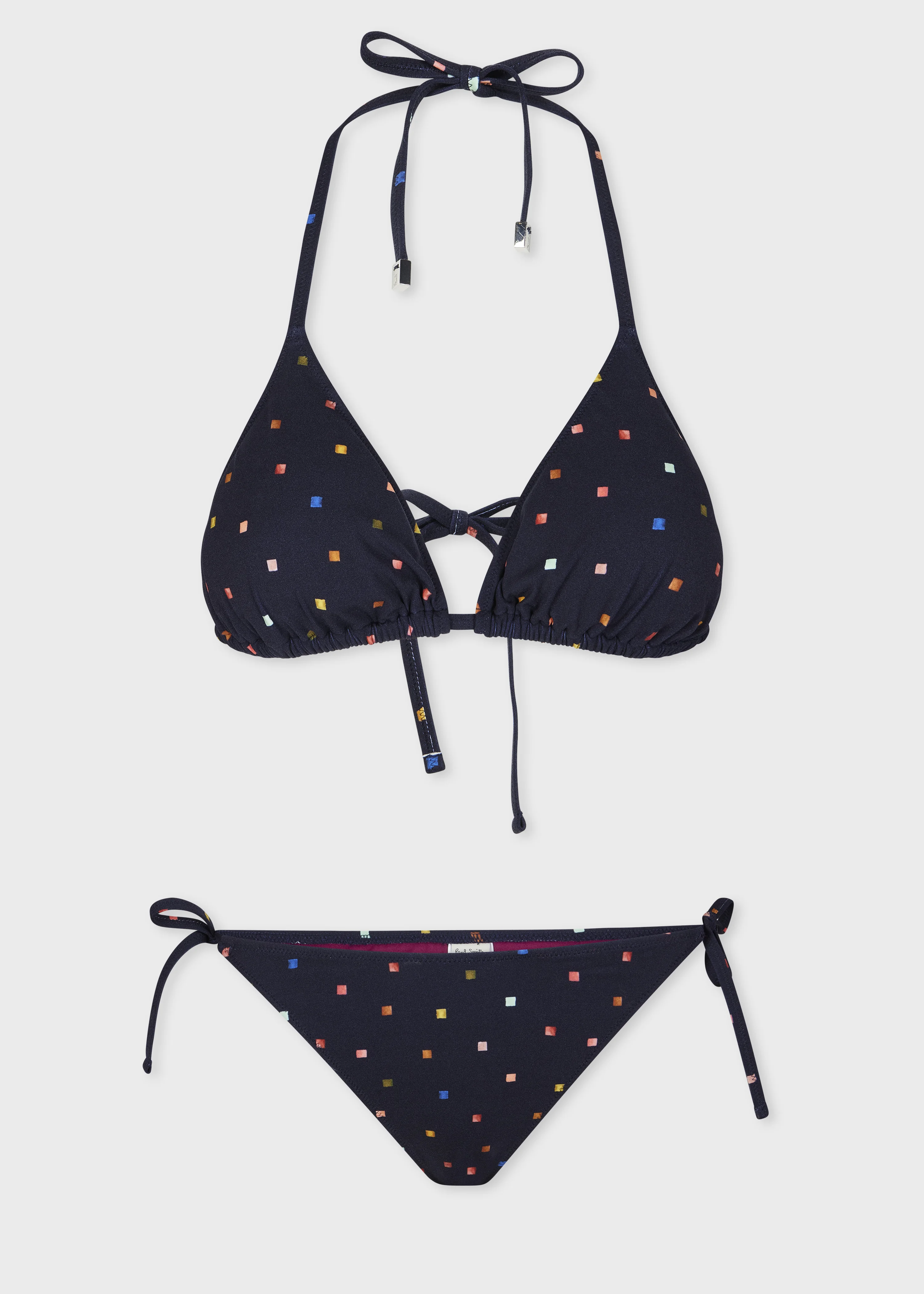 Women's Navy Blue 'Tile Spot' Bikini Set - 1