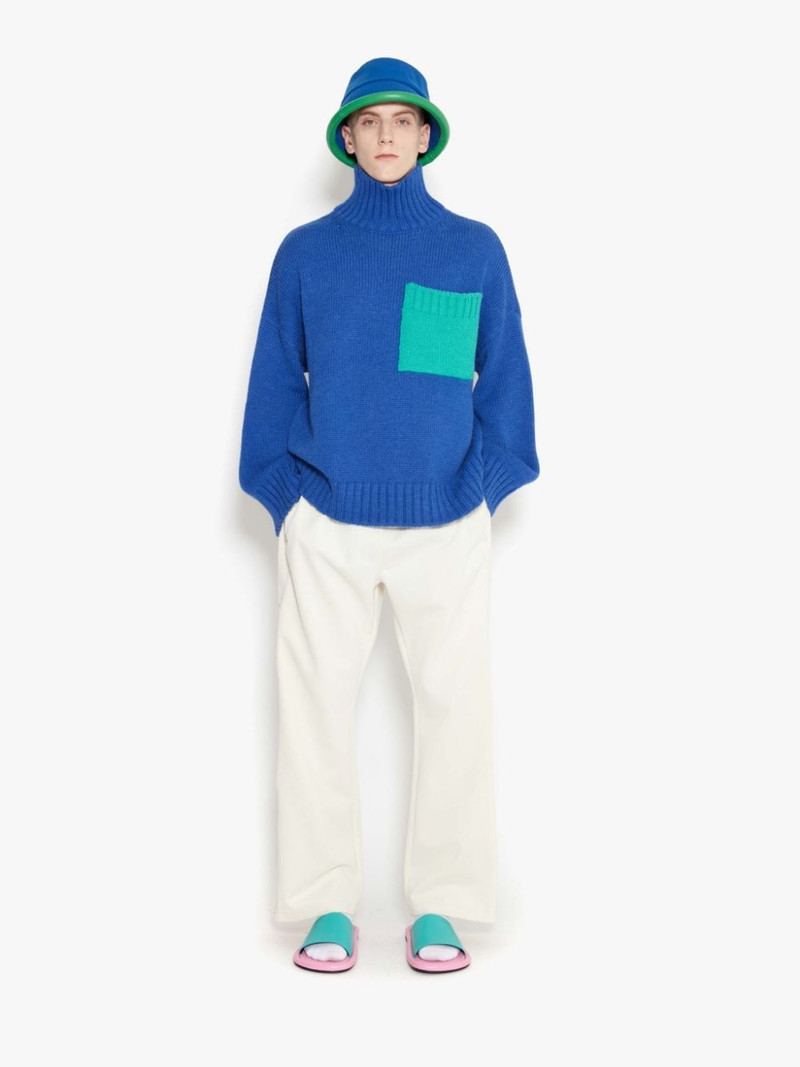 JW Anderson patch-pocket roll neck jumper outlook
