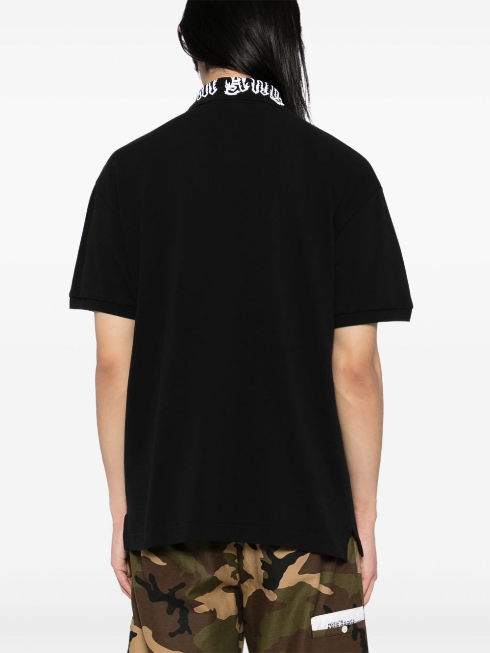 logo-print polo shirt - 3