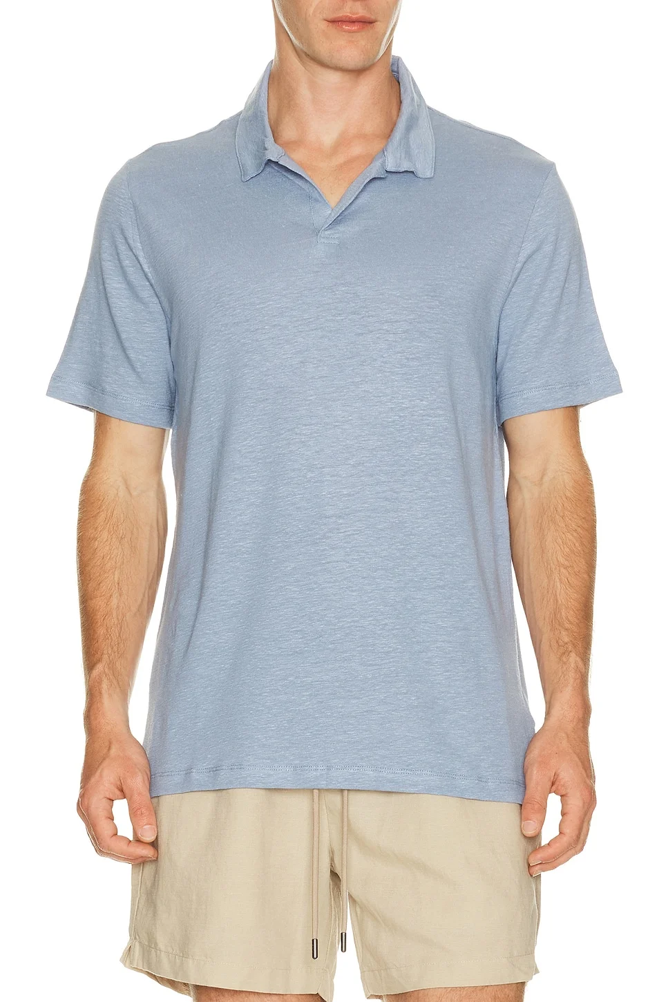Shaun Stretch Linen Polo - 1