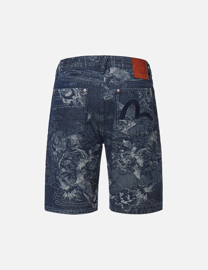 KOMAINU JACQUARD DENIM SHORTS 2