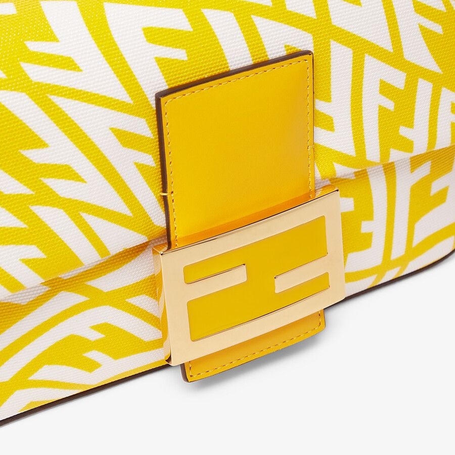 Yellow glazed canvas bag - 6