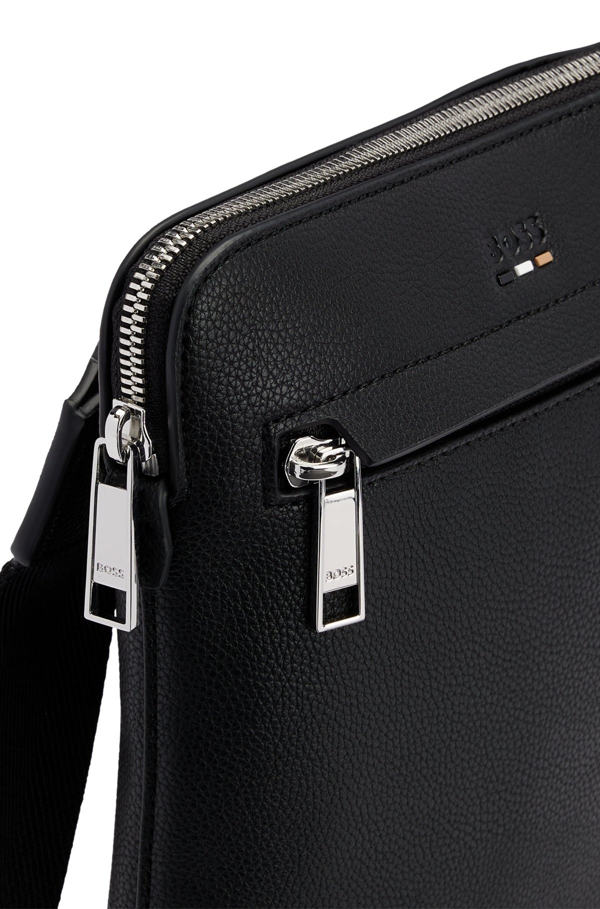 FAUX-LEATHER ENVELOPE BAG WITH LOGO AND SIGNATURE STRIPE - 7