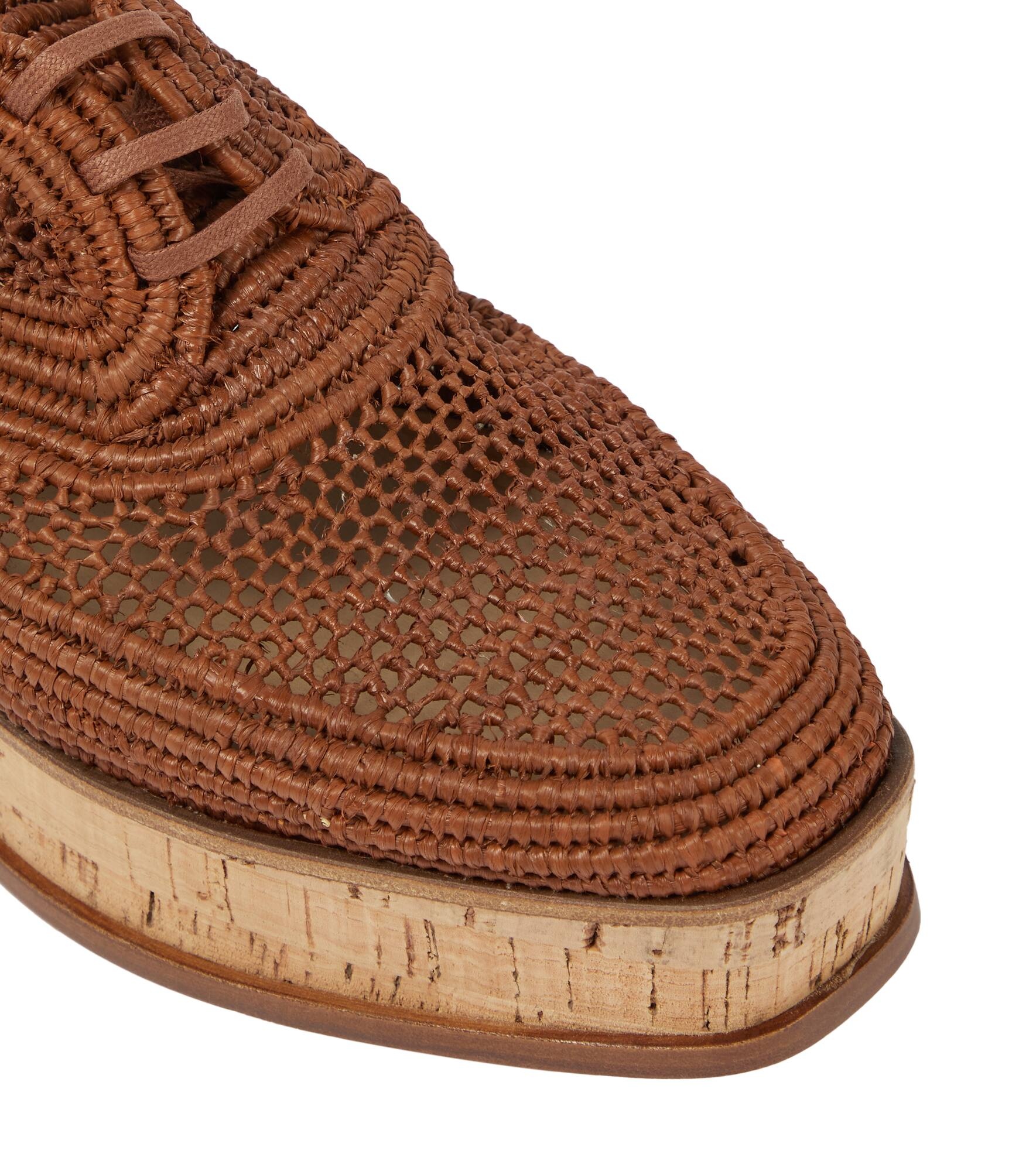 x Clergerie Harold woven raffia platform Derby shoes - 6