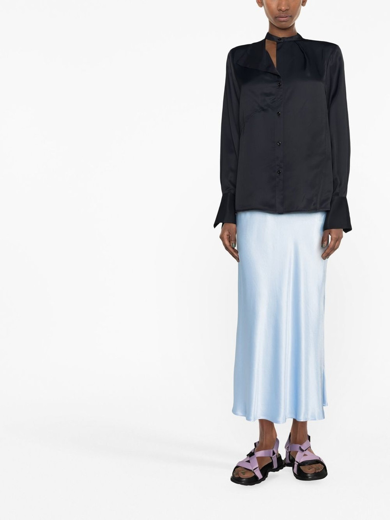 Jil Sander button-front satin shirt outlook