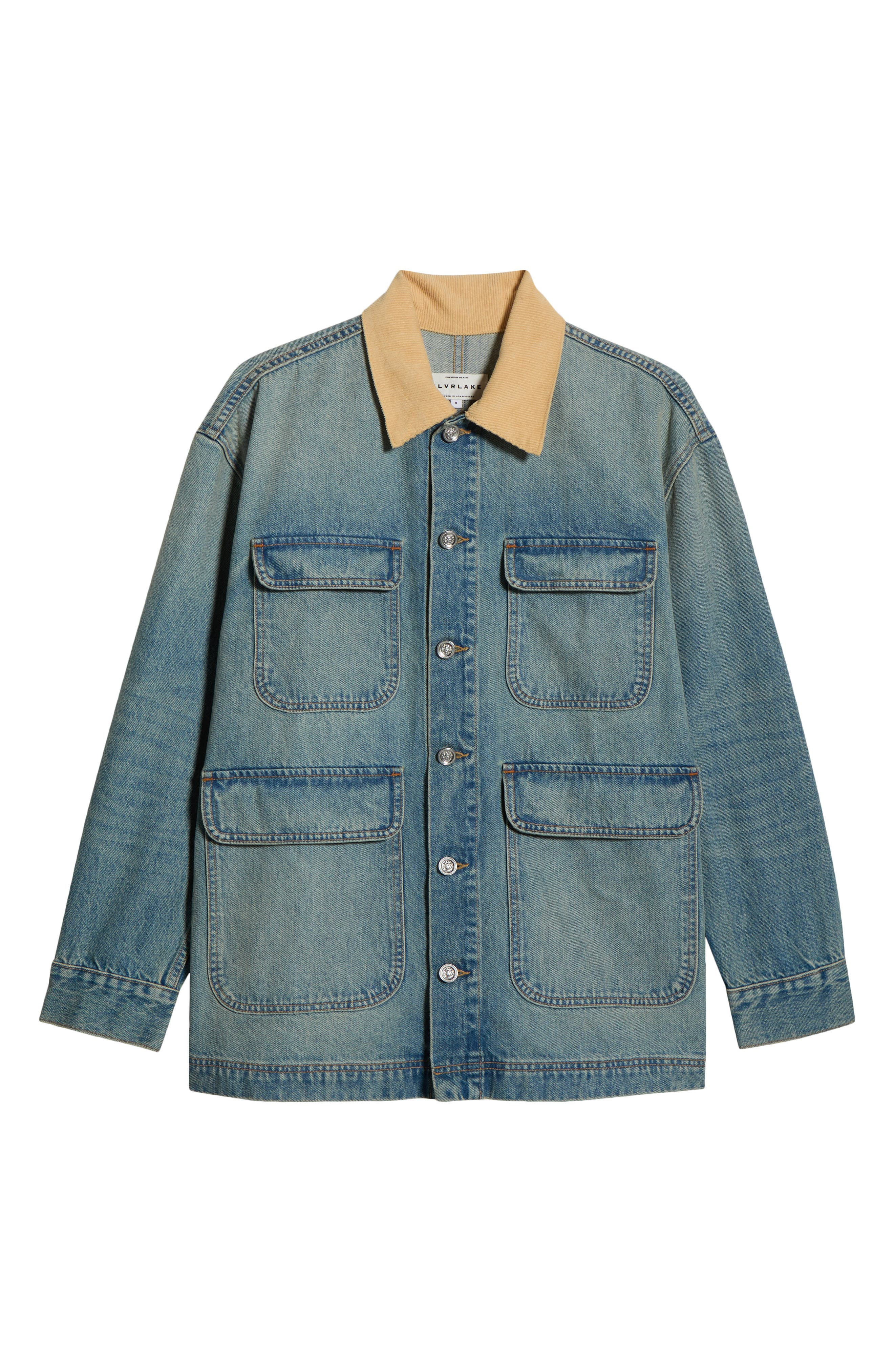 SLVRLAKE Hayden Relaxed Denim Workwear Jacket in Shes The One at Nordstrom - 6