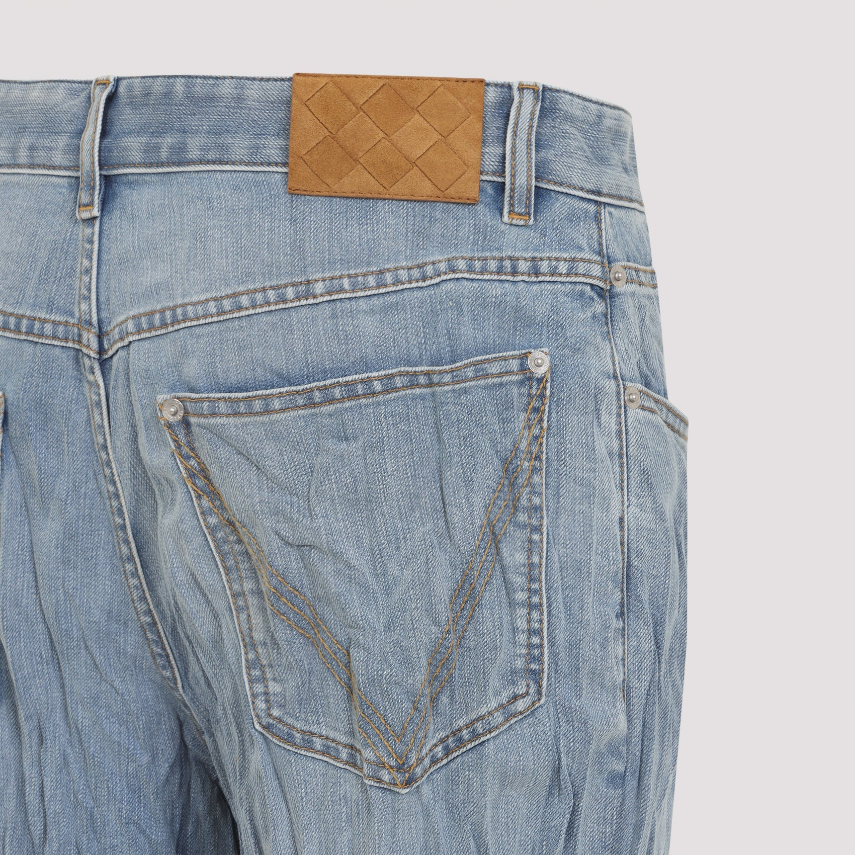 Bottega Veneta Crushed Denim Pants Men - 3