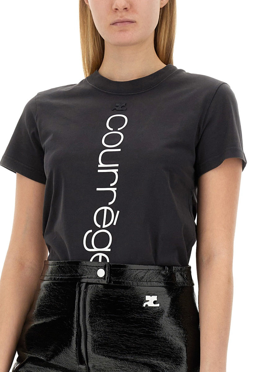 Courreges Women T-Shirt With Logo - 4