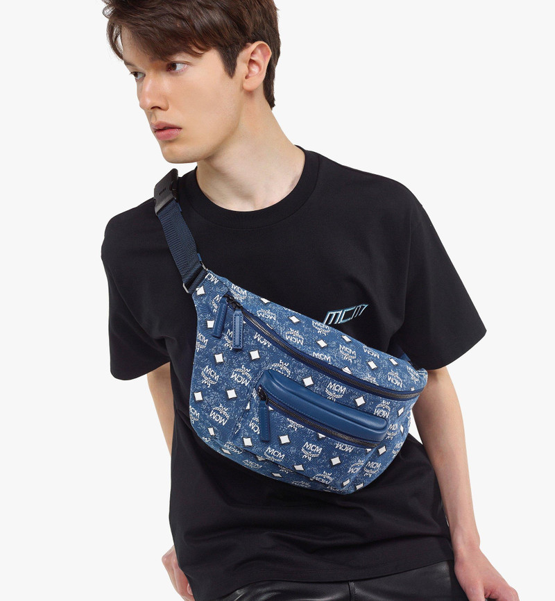 Fursten Belt Bag in Vintage Denim Jacquard 6