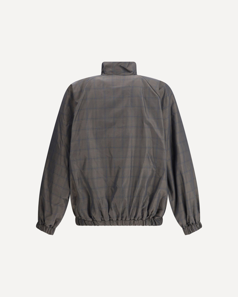 BALENCIAGA Zipped Jacket with Brown and Blue checked motif outlook