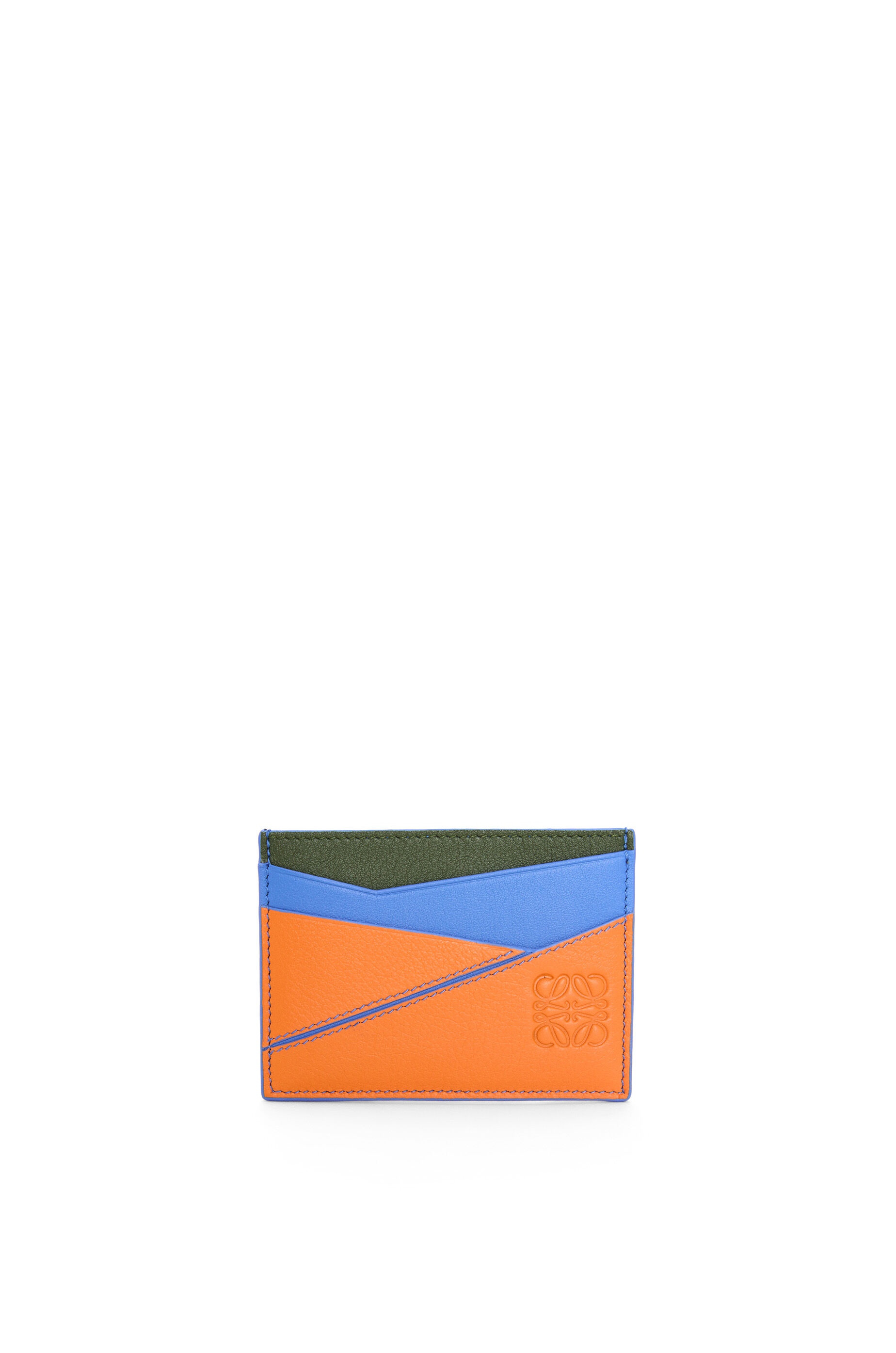 Puzzle plain cardholder in classic calfskin - 1