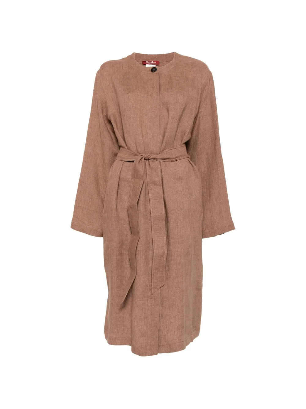 Lembo belted long-sleeve midi dress - 1