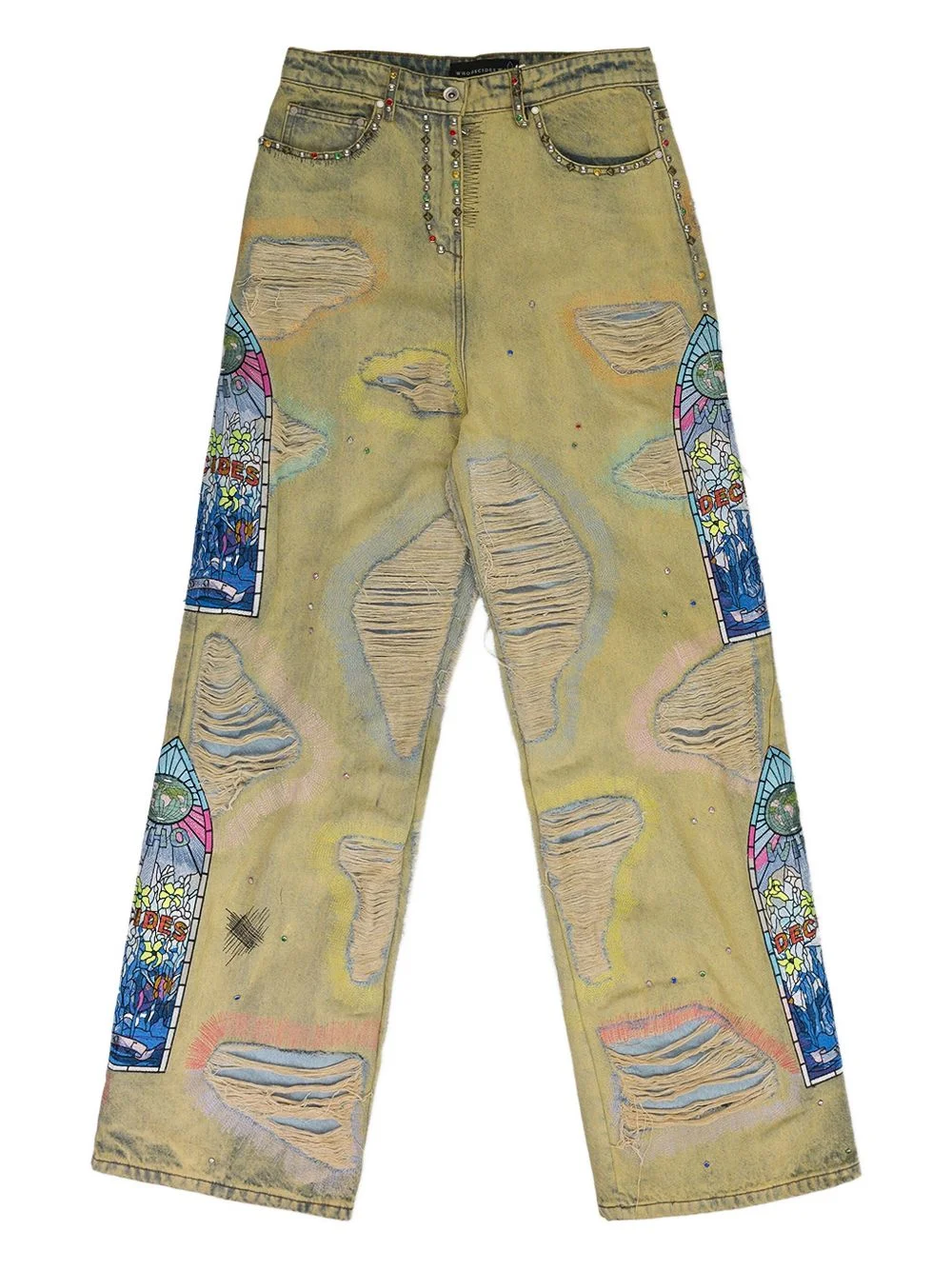 distressed jeans - 1