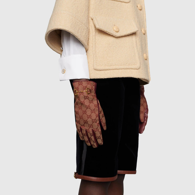 GG canvas gloves with Horsebit 3