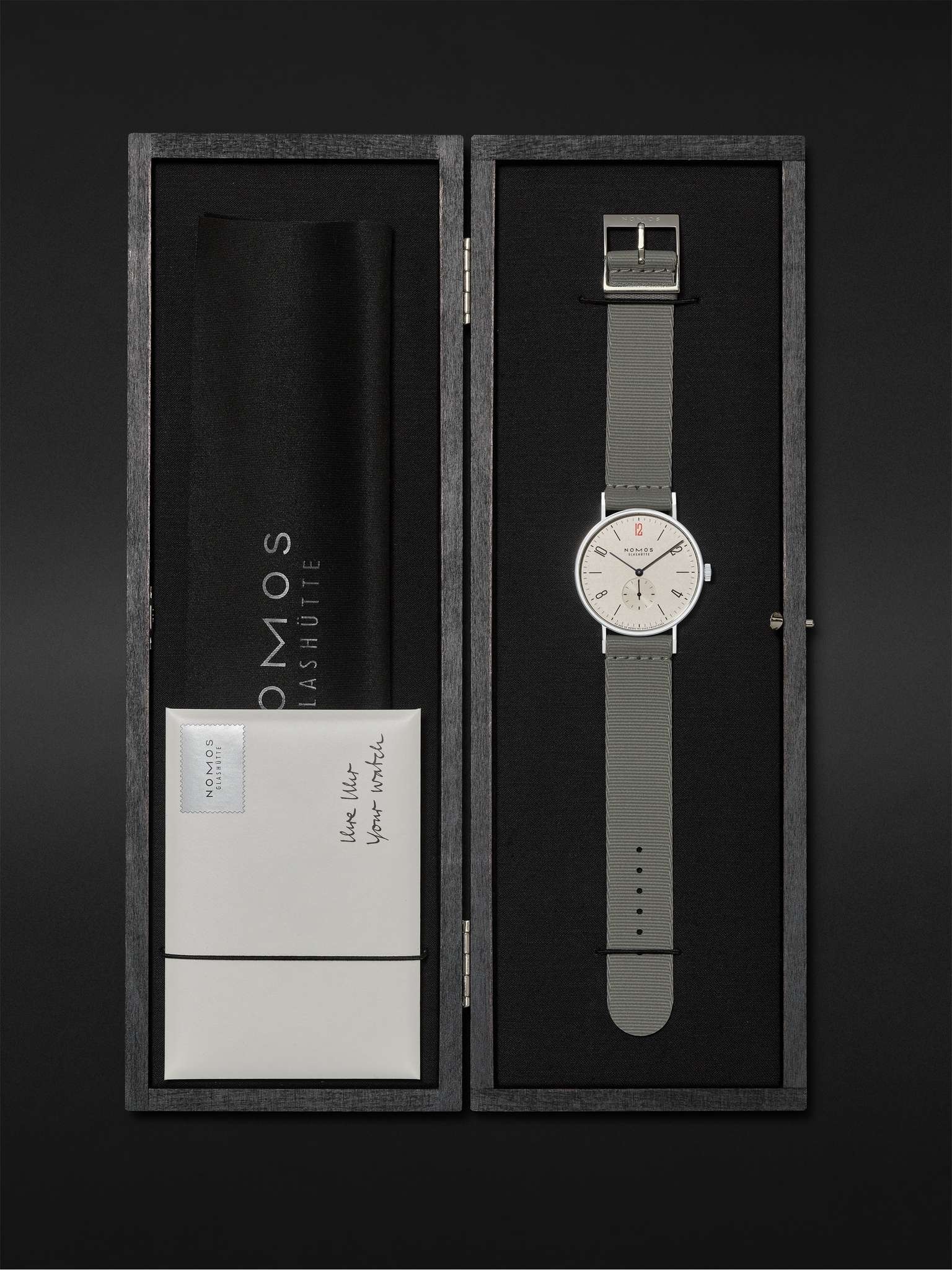 Tangente 38 Limited Edition Hand-Wound 37.5mm Stainless Steel and Canvas Watch, Ref. No. 165.S50 - 8