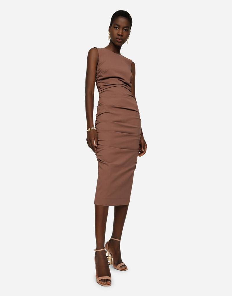 Sleeveless calf-length jersey dress 5