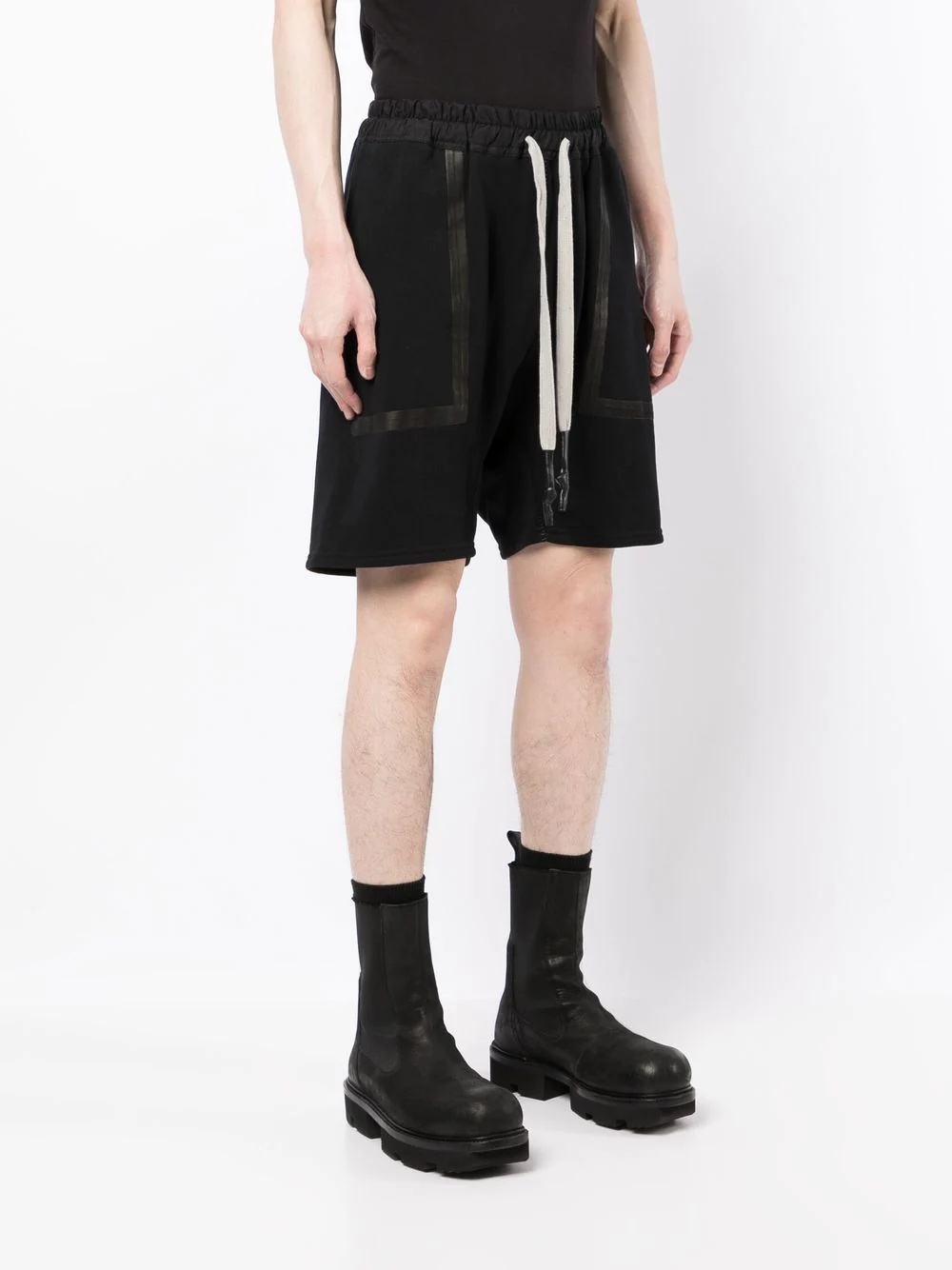 drawstring track shorts - 3