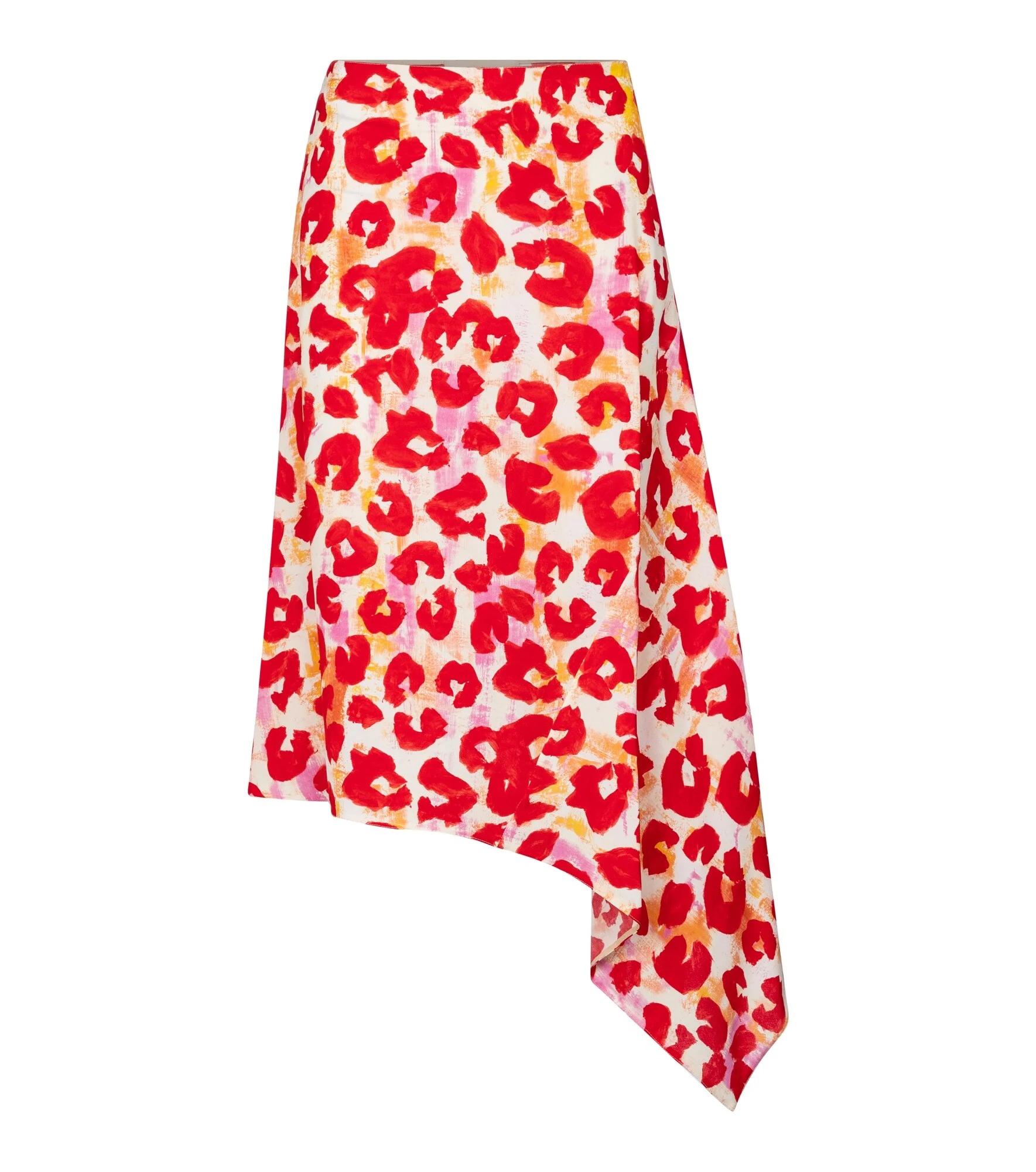Leopard-print sablé midi skirt - 1