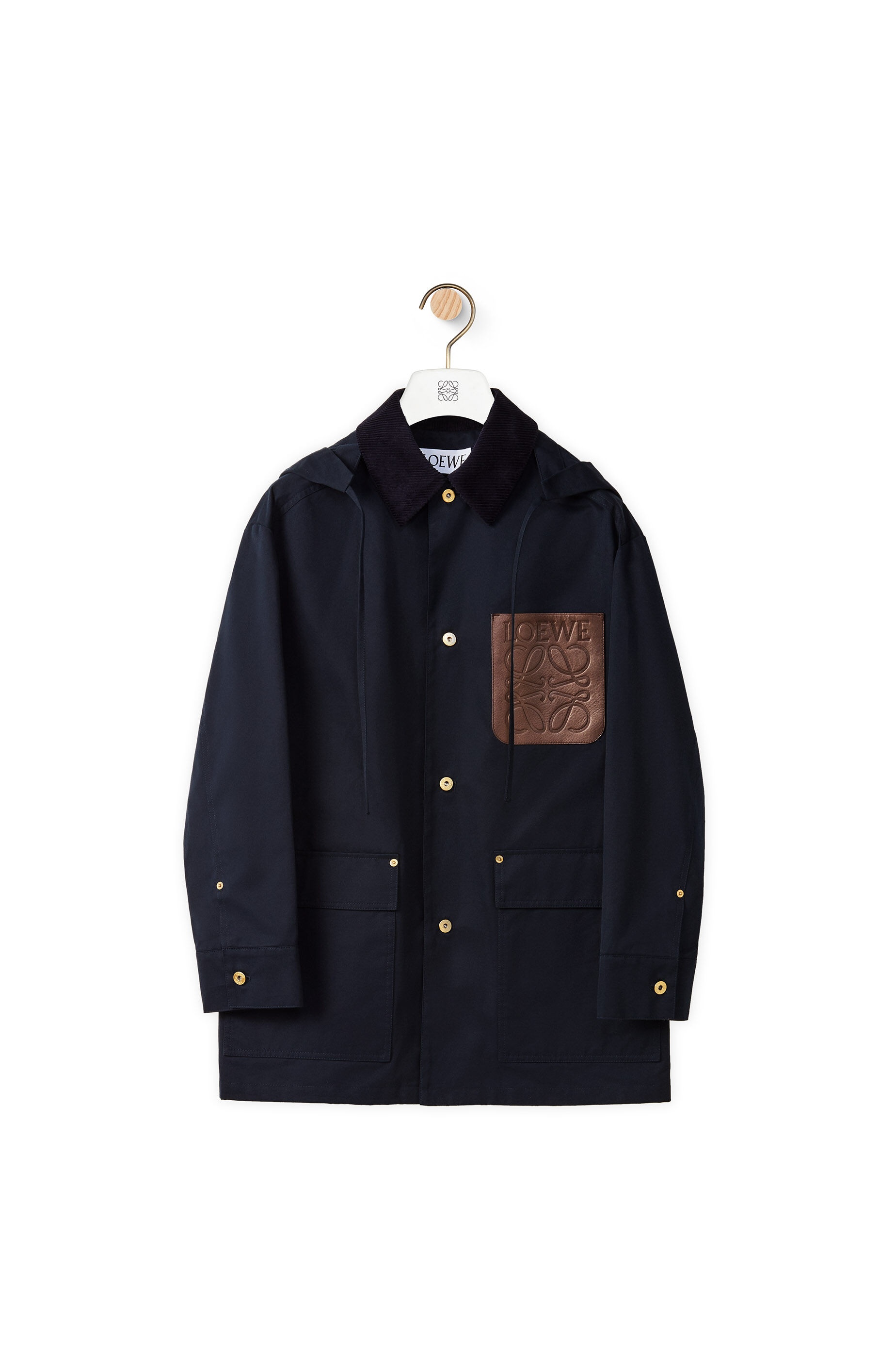 Patch pocket parka in cotton - 1