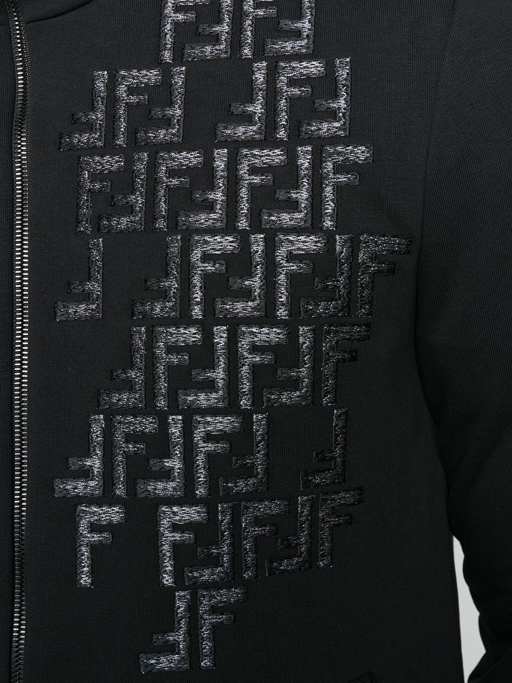 FF-embroidered zip sweatshirt - 5