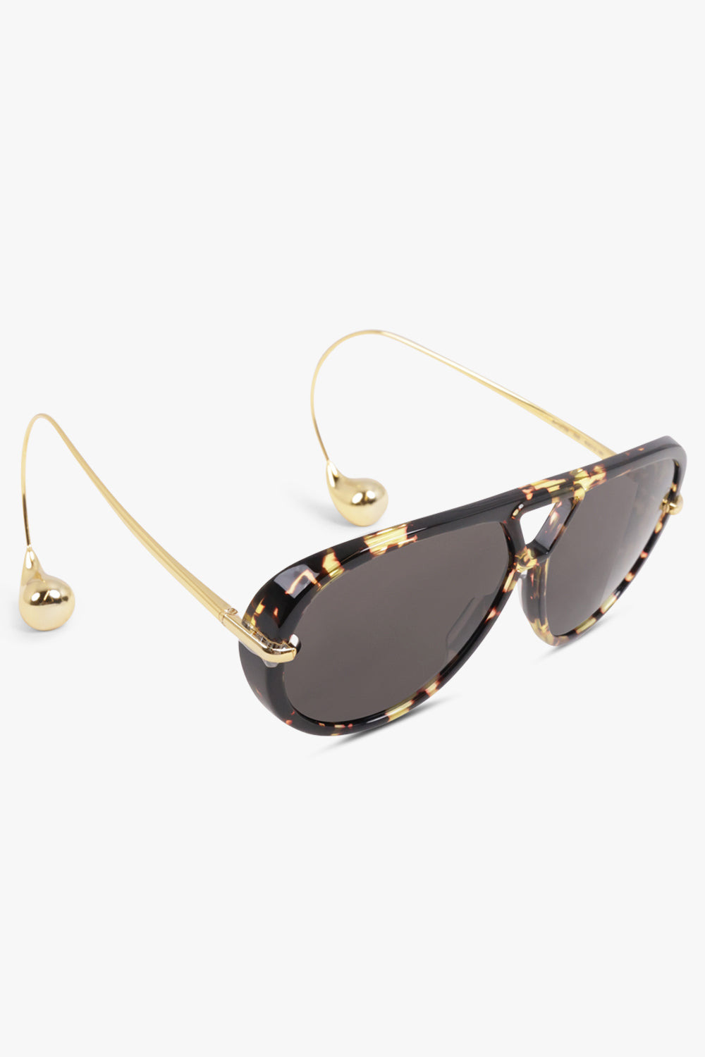 BV1273S ROUND AVIATOR SUNGLASSES | BLACK/GOLD - 2