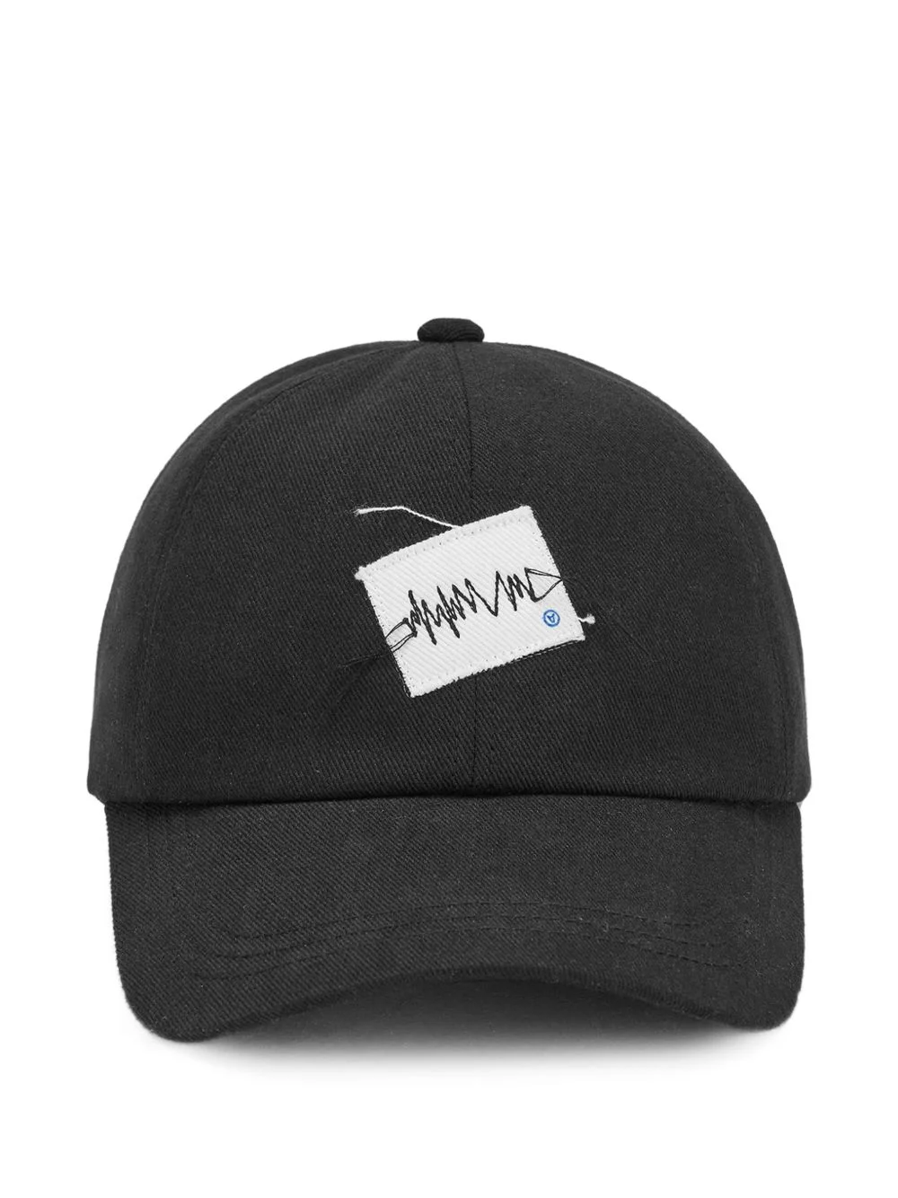 Zigzag embroidered-patch baseball cap - 1
