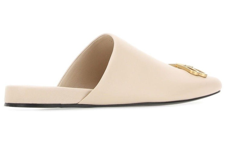 (WMNS) Balenciaga Leather Cosy Slipper 'Sand' 718831WDAT12080 - 3