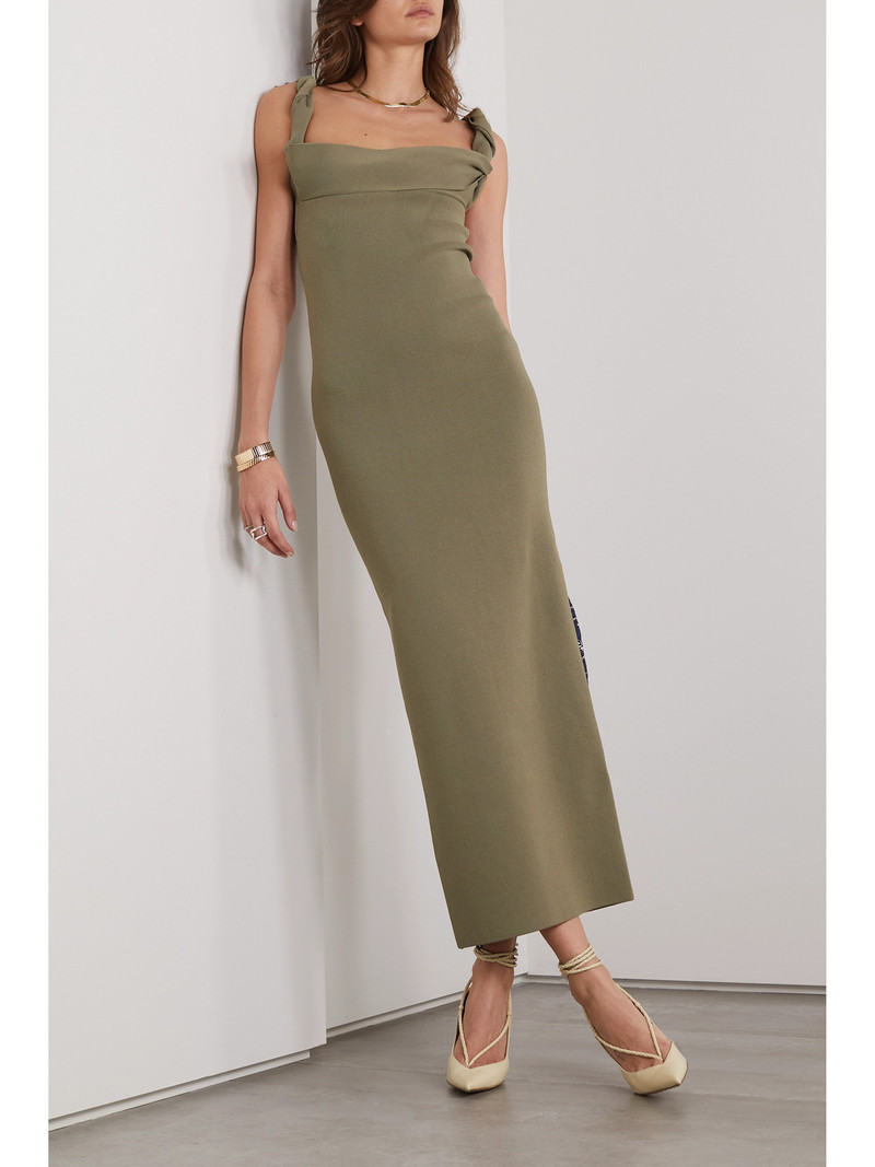 JACQUEMUS Open-back Stretch-knit Maxi Dress outlook