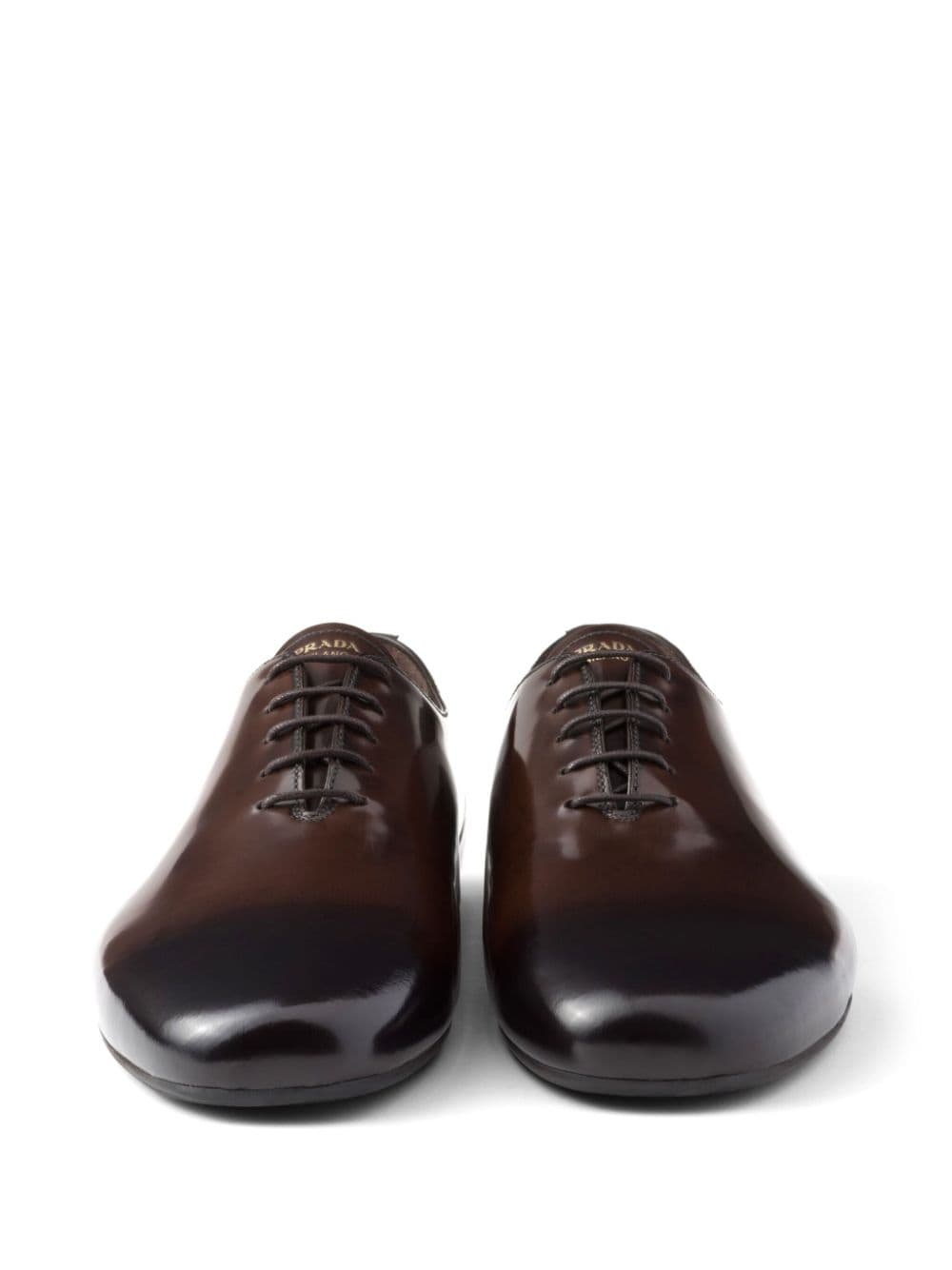 brushed leather lace-ups - 4