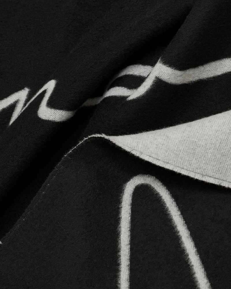 GIORGIO ARMANI TWO-TONE WOOL AND SILK SCARF WITH SIGNATURE LOGO outlook