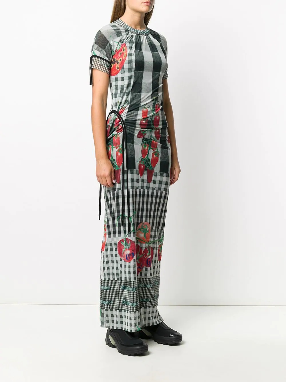 tomato-print maxi dress - 3