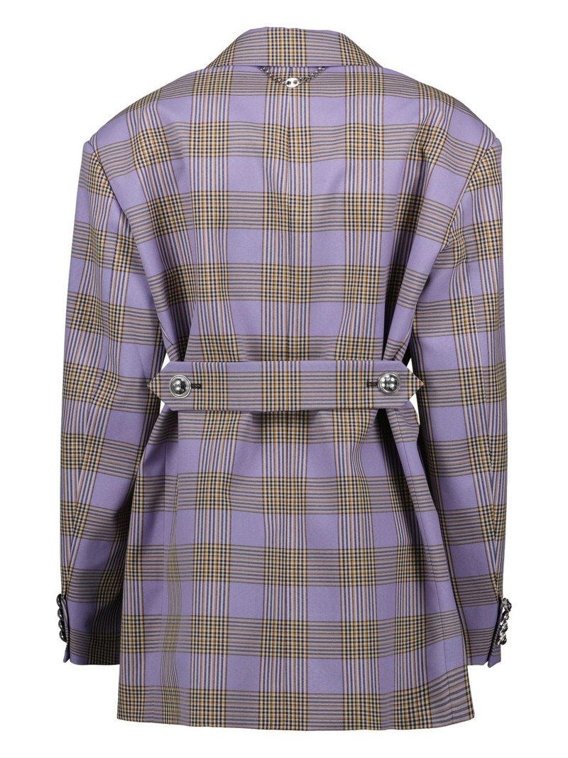 rabanne checked blazer outlook