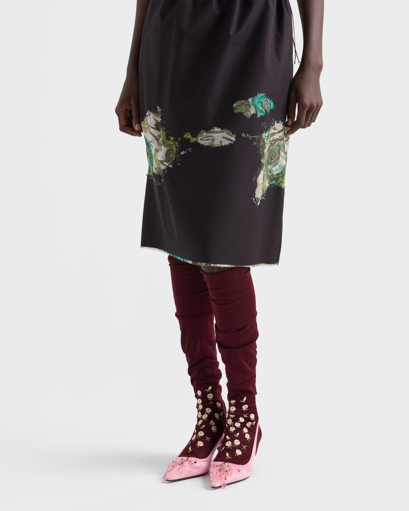 Devoré poplin midi-skirt 4
