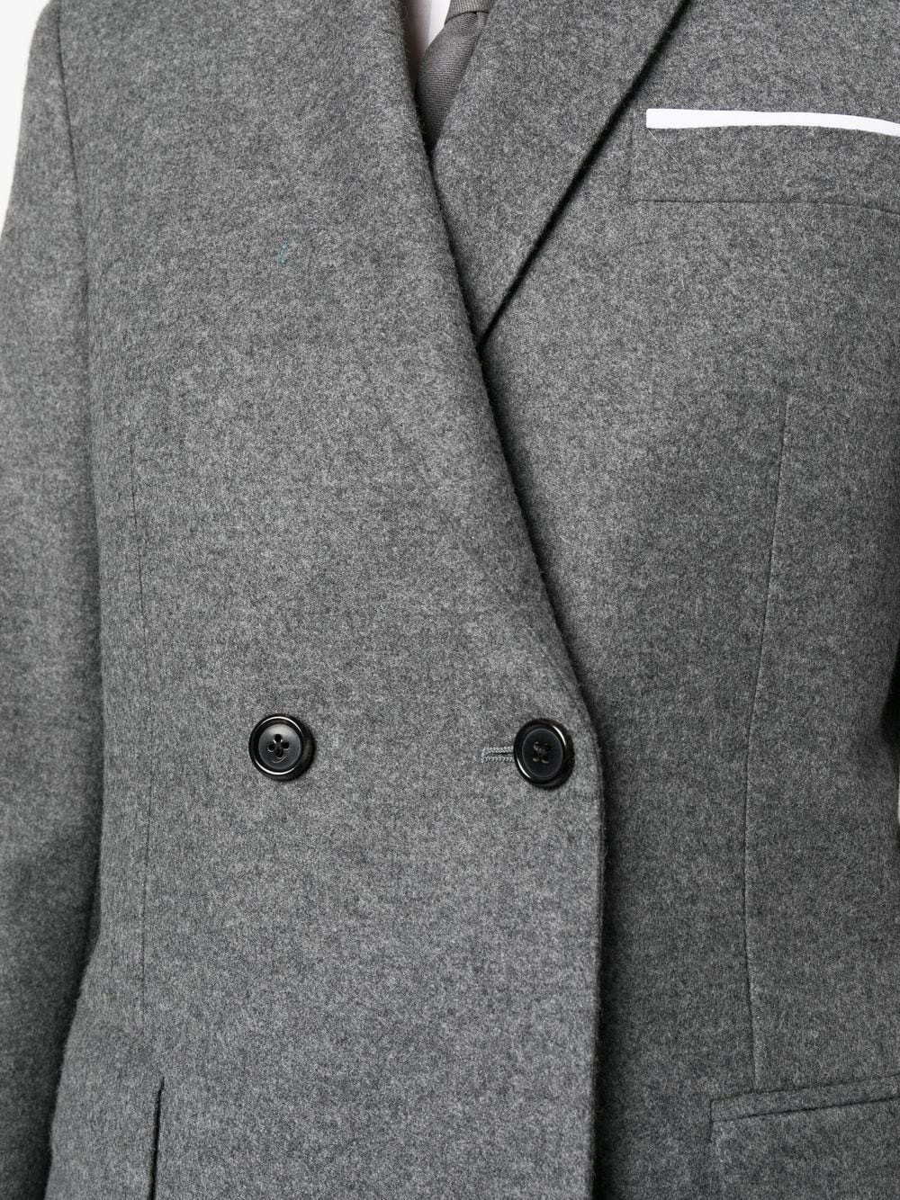 elongated double-breasted blazer - 5