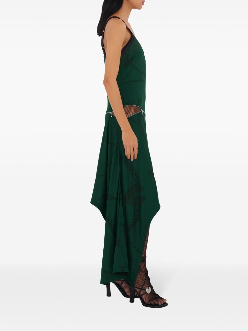 Shield Hardware asymmetric midi dress - 4