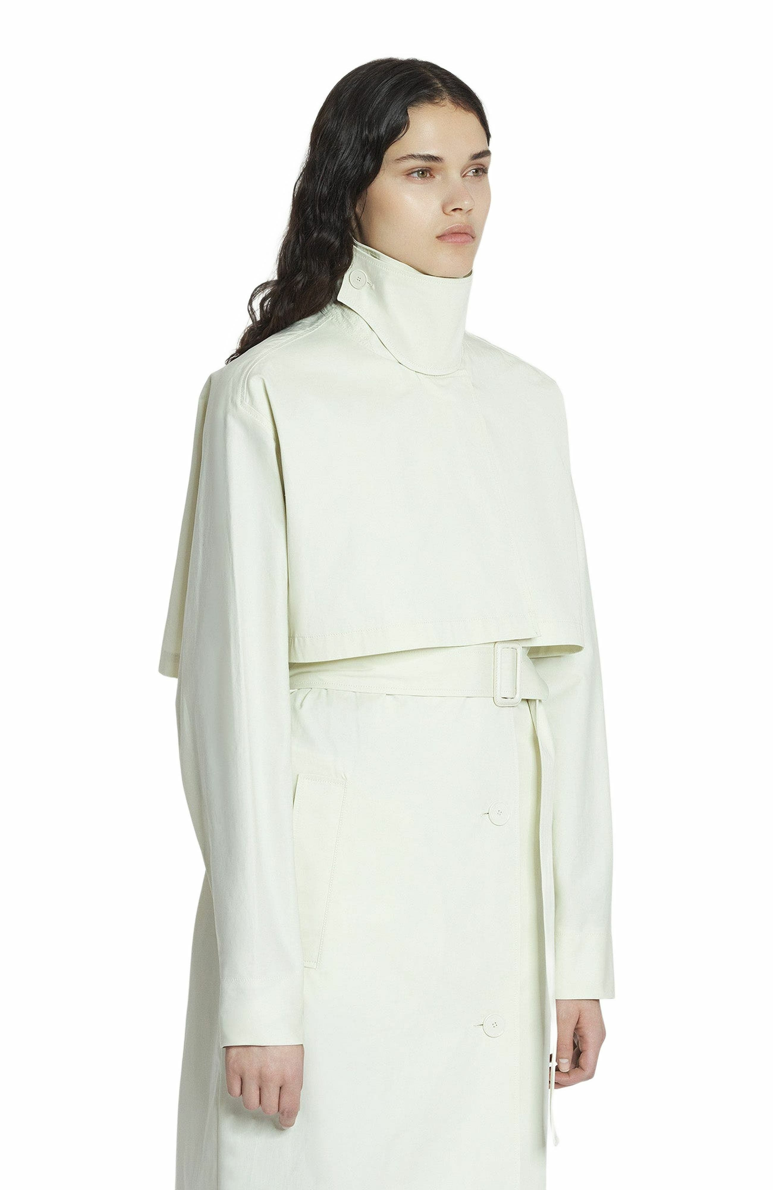 Lanvin Cotton Trench Coat in Off White at Nordstrom - 3