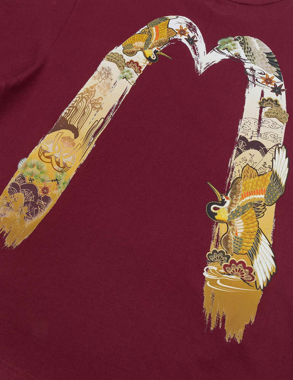 Logo and Crane Soaring Daicock Print Relax Fit T-shirt - 5