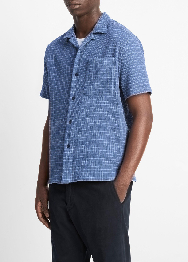Provence Plaid Double-Face Italian Cotton Button-Front Shirt 2
