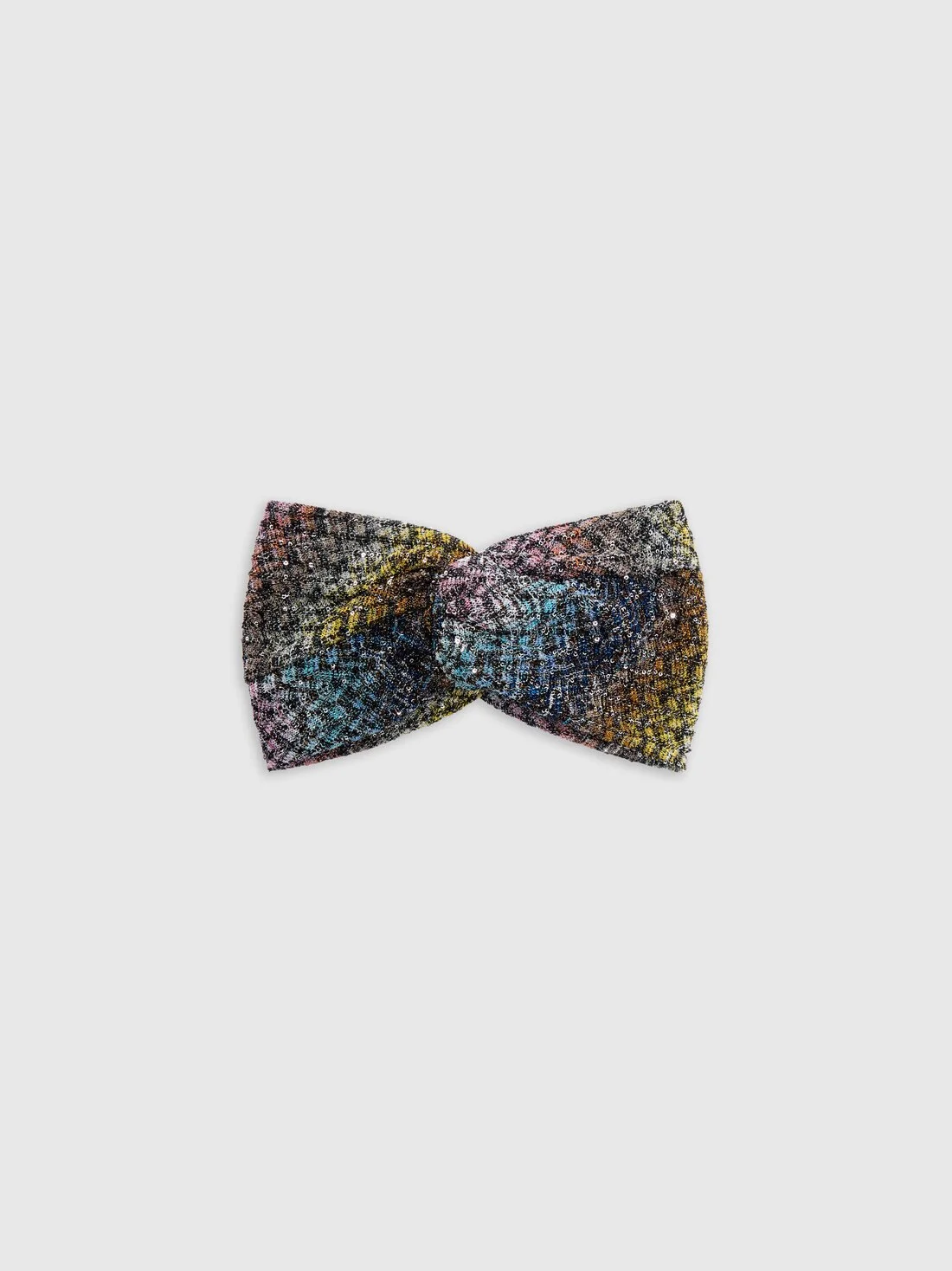 Hairband in viscose lamé blend with sequin appliqué - 1