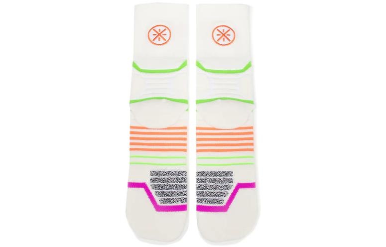 Li-Ning Way Of Wade Basketball Socks 'White Green Purple' AWLT017-2 - 6