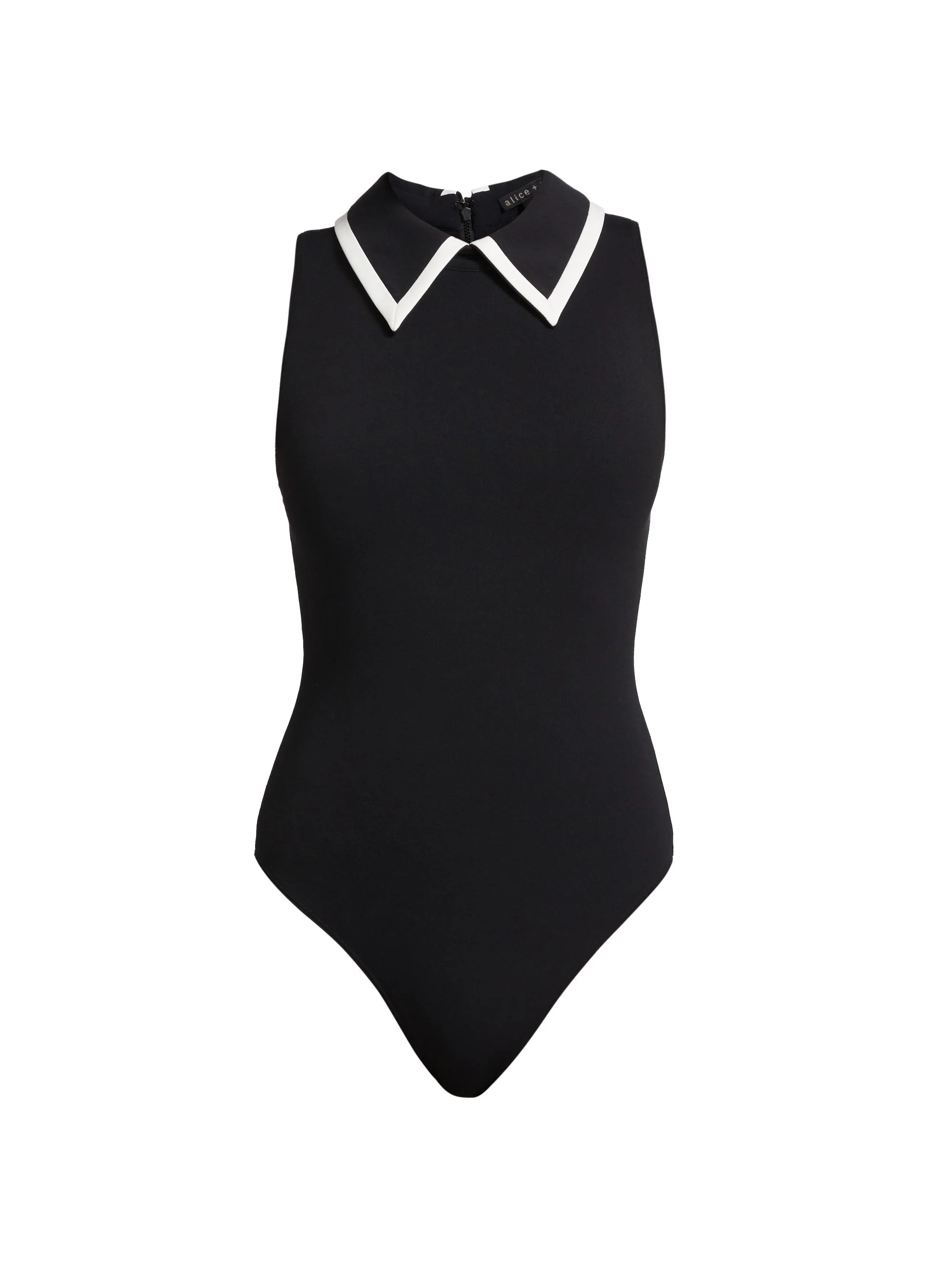 Women's Rothy Sleeveless Bodysuit - Black Off White - 1