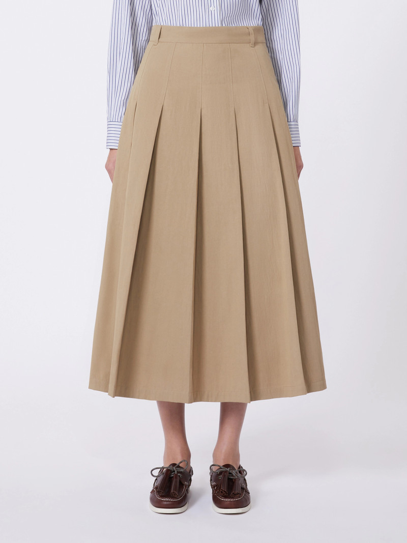 ORME Washed gabardine skirt - HAZELNUT BROWN 3