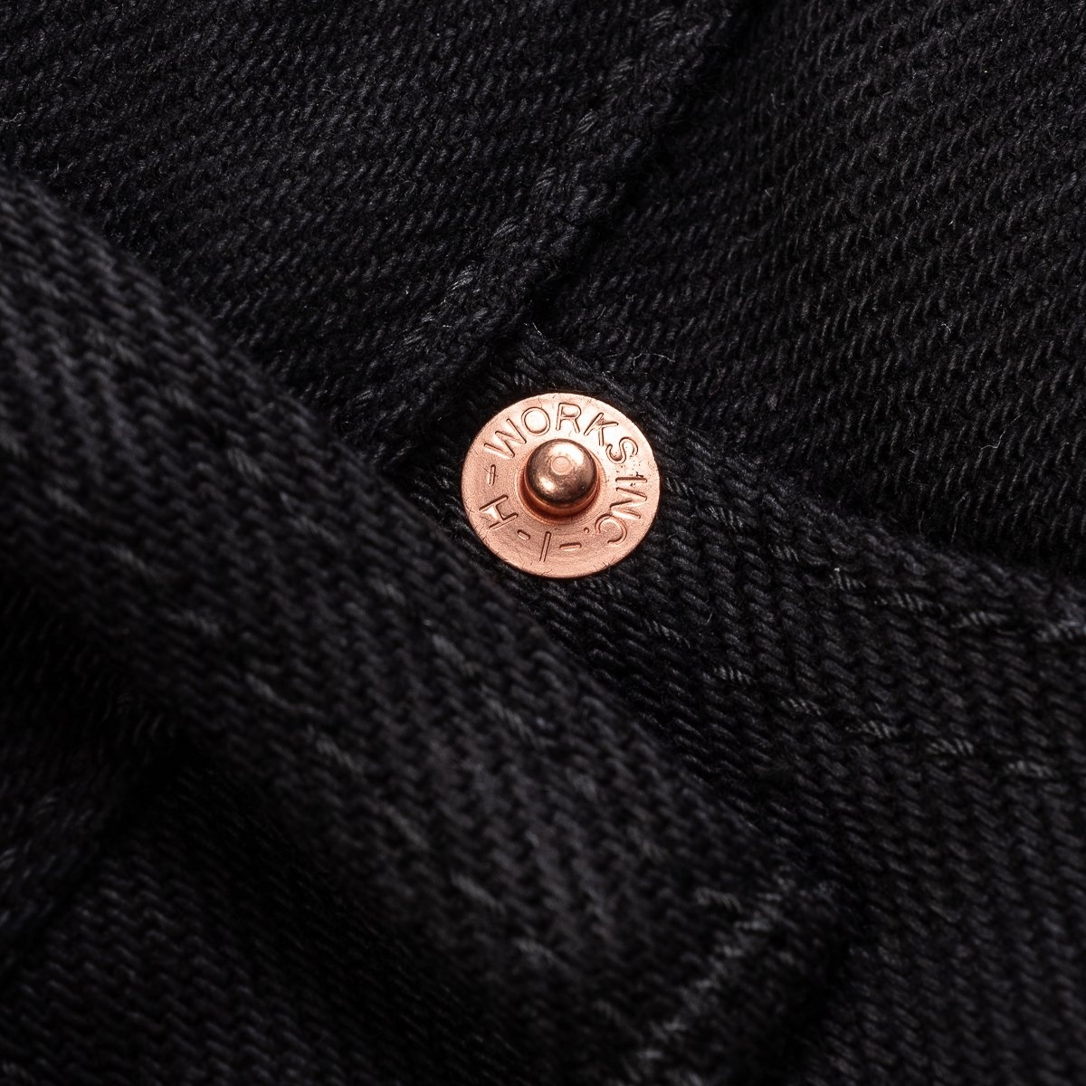 IH-634S-SBG 21oz Selvedge Denim Straight Cut Jeans -  Superblack (Fades To Grey) - 10