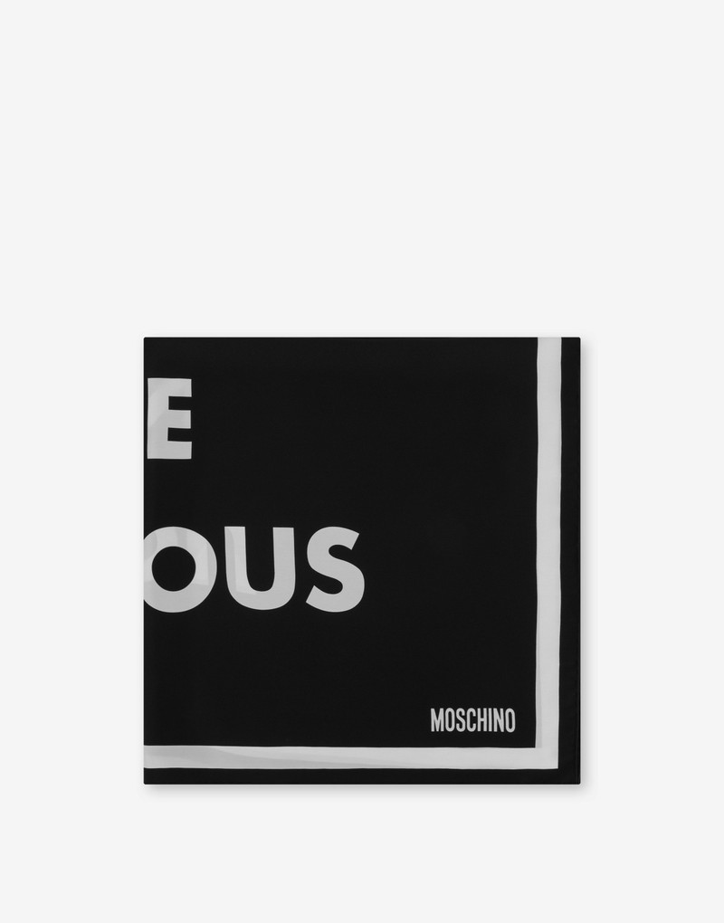 Moschino YOU CAN'T BE SERIOUS SCARF outlook
